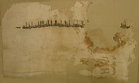 Textile Fragment, Linen, silk; plain weave, embroidered