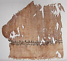 Textile Fragment, Linen, silk; plain weave, tapestry weave