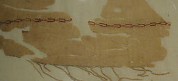 Textile Fragment, Linen, silk; plain weave, embroidered