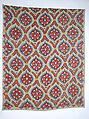 Cover, Linen, silk; plain weave, embroidered