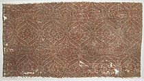 Textile Fragment, Cotton, plain weave; block-printed, mordant dyed