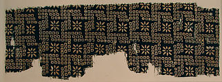 Textile Fragment, Cotton, plain weave; block-printed, resist-dyed
