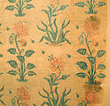 Joined Fragments: Velvet Panel with Rows of Flowers, Silk, cut and voided velvet, with continuous floats of metal wrapped thread