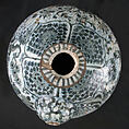 Bottle, Stonepaste; painted under transparent  glaze