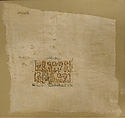 Textile Fragment, Linen; embroidered in silk and gold wrapped thread