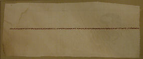 Textile Fragment, Linen; plain weave, embroidered in silk