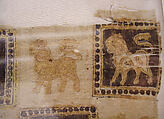 Textile Fragment, Cotton, other fibers; plain weave, printed, and painted