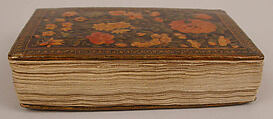 Qur'an Manuscript with Lacquer Binding, Manuscript: Ink, opaque watercolor, and gold on paper
Binding: pasteboard; painted and lacquered