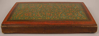 Miscellany of Prayers and Suras from a Qu'ran, Abu Talib al-Isfahani (Iranian), Miscellany: ink and opaque watercolor on embossed colored paper 
Binding: pasteboard, opaque watercolor, and gold under lacquer