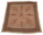 Shawl, Wool; embroidered