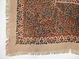 Shawl, Wool; embroidered