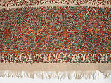 Shawl, Wool; embroidered