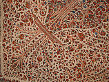 Shawl, Wool; embroidered