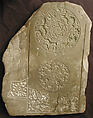 Pattern Block, Stone (slate); carved