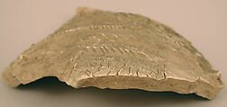 Ceramic Fragment, Earthenware; incised, molded