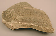 Ceramic Fragment, Earthenware; incised, molded