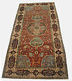 Carpet, Silk (warp and weft), wool (pile), metal wrapped thread; asymmetrical knotted pile, brocaded