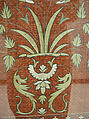 Tent Lining Fragment, Cotton, silk; plain weave, embroidered, quilted