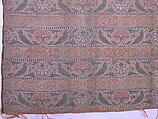 Brocade Fragment, Silk, metal wrapped thread; brocaded