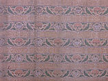 Brocade Fragment, Silk, metal wrapped thread; brocaded