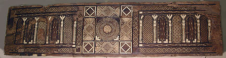 Panel, Wood (fig); mosaic with bone and four different types of wood