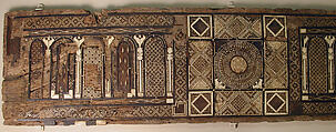 Panel, Wood (fig); mosaic with bone and four different types of wood