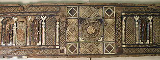 Panel, Wood (fig); mosaic with bone and four different types of wood