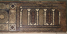 Panel, Wood (fig); mosaic with bone and four different types of wood