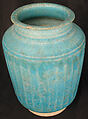 Ribbed Jar, Stonepaste; monochrome glaze