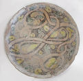 Buffware Bowl, Earthenware; polychrome decoration under transparent glaze (buff ware)