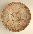 Bowl with Incised Decoration, Earthenware; white slip under transparent glaze, incised