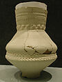 Jar, Earthenware; slip covered and incised, unglazed