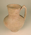 Unglazed Ewer, Earthenware; incised, unglazed