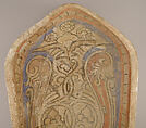 Element from a Stalactite Squinch (Muqarnas), Stucco; painted