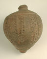 Spheroconical Vessel, Earthenware; stamped and incised