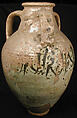 Jar, Stonepaste; underglaze painted
