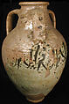 Jar, Stonepaste; underglaze painted