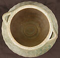 Jar, Earthenware; gritty gray body, turquoise glaze