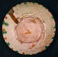 Two Imitation Splashware Bowls, Earthenware; white slip, incised and splashed with polychrome glazes under transparent glaze (sgraffito ware)