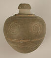 Spheroconical Vessel, Earthenware; incised, unglazed