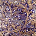 Star-Shaped Tile, Stonepaste; molded, overglaze painted and leaf gilded (lajvardina)