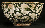 Polychrome Bowl with Cloud Decoration, Stonepaste; polychrome painted under transparent glaze