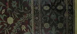 Hanging with a Medallion Carpet Design, Silk; cut velvet
