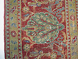 Ottoman Court Carpet, Wool (warp, weft and pile); asymmetrically knotted pile