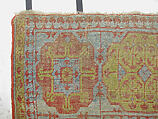 Carpet, Wool (warp, weft and pile); asymmetrically knotted pile