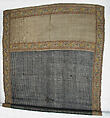 Chadar, Cotton and metal wrapped thread; tapestry-woven
Border: silk and metal wrapped thread