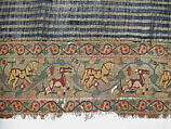 Chadar, Cotton and metal wrapped thread; tapestry-woven
Border: silk and metal wrapped thread