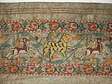 Chadar, Cotton and metal wrapped thread; tapestry-woven
Border: silk and metal wrapped thread