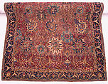 Vase Carpet, Cotton (warp and weft), silk (weft), wool (weft and pile); asymmetrically knotted pile