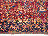 Vase Carpet, Cotton (warp and weft), silk (weft), wool (weft and pile); asymmetrically knotted pile